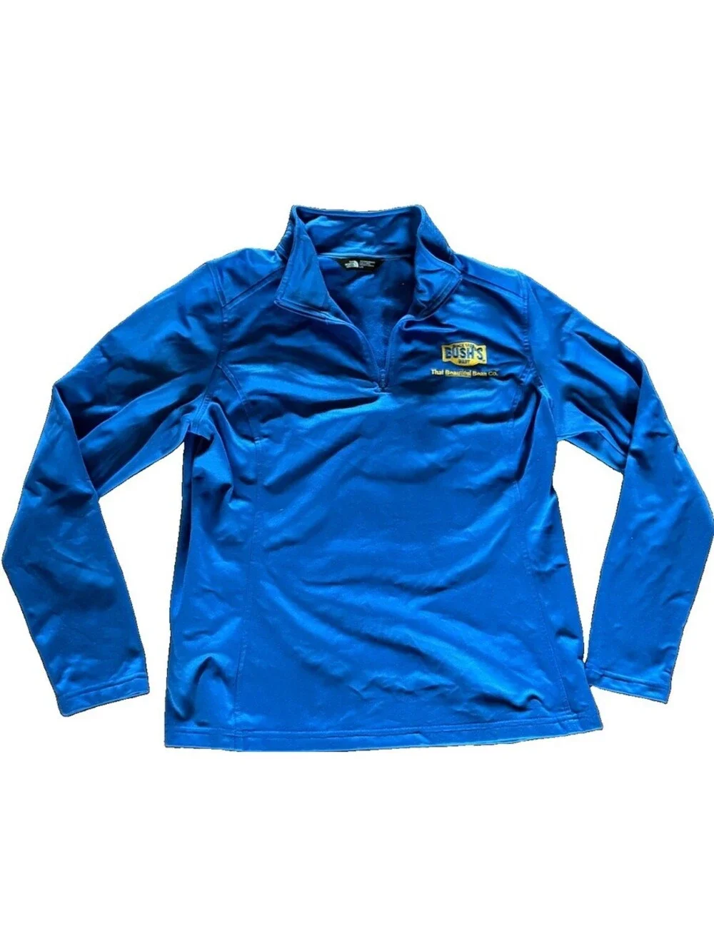 The North Face Bush’s Best Beans Women’s L Blue 1/4 Zip Pullover TNF Employee